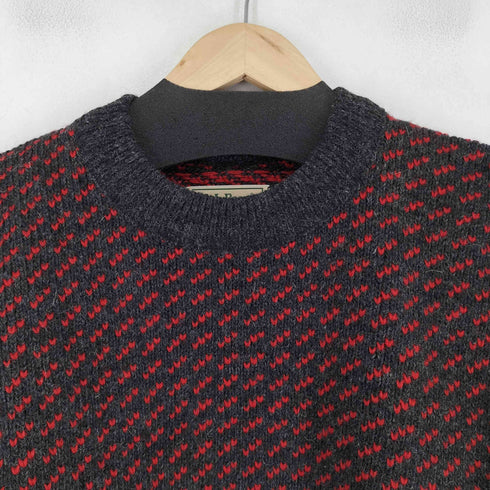エルエルビーン L.L.Bean 80S MADE IN NORWAY ウールレーヨン混 バーズアイニット メンズ JPN:M