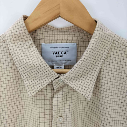ヤエカ YAECA 格子チェック柄 コットン 長袖シャツ メンズ JPN:L