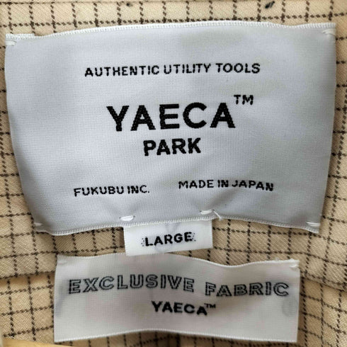 ヤエカ YAECA 格子チェック柄 コットン 長袖シャツ メンズ JPN:L