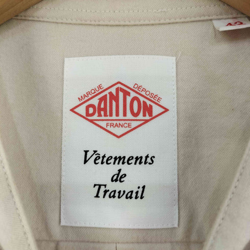 ダントン DANTON モールスキン バンドカラーシャツ メンズ JPN:42