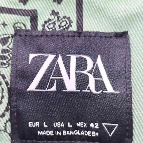 ザラ ZARA ペイズリ―柄 バンダナ ブルゾン 中綿 ジャケット メンズ import:L