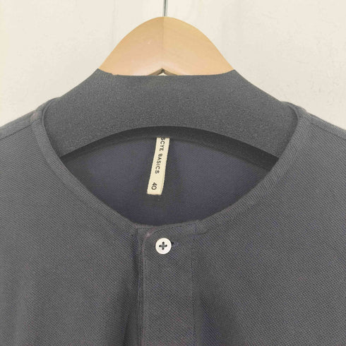 サイベーシックス SCYE BASICS コットン ピケ ヘンリーネック Tシャツ メンズ 40