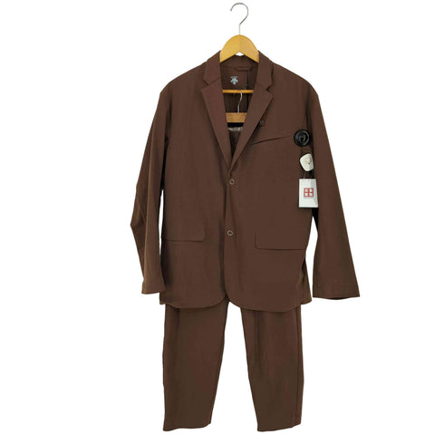 デサントポーズ DESCENTE PAUSE 2B TAILORED JACKET / EASY TAPERED PANTS スナップ釦 2Bシングルスーツ メンズ L/S