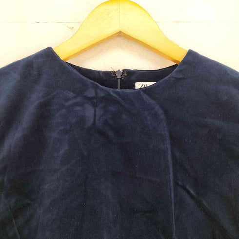 ザラ ZARA ベロアノースリーブワンピース レディース L