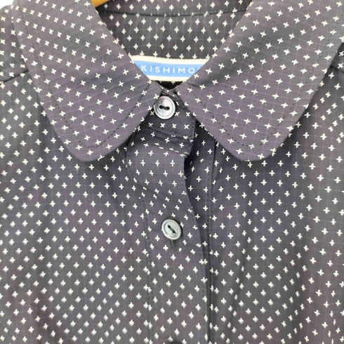 ELEY KISHIMOTO 丸襟 総柄 L/S シャツ レディース