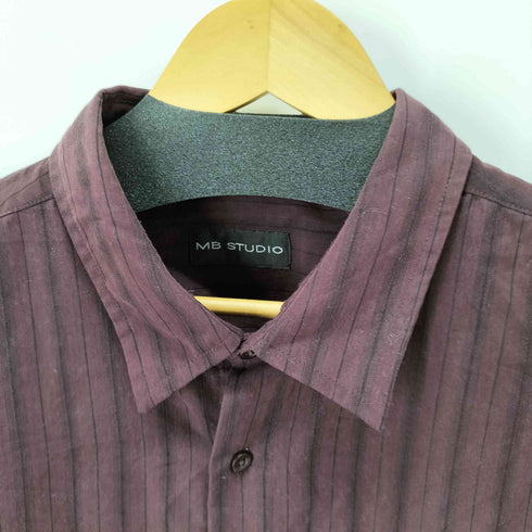 MB STUDIO オーバーサイズ L/Sストライプシャツ ワンポケット メンズ JPN:XXL