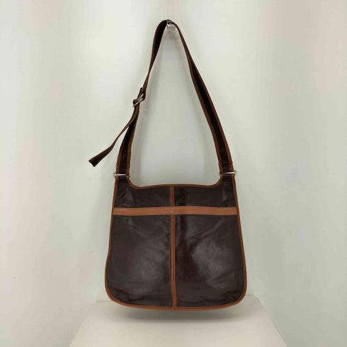orla kiely 2ポケット レザーショルダーバッグ レディース