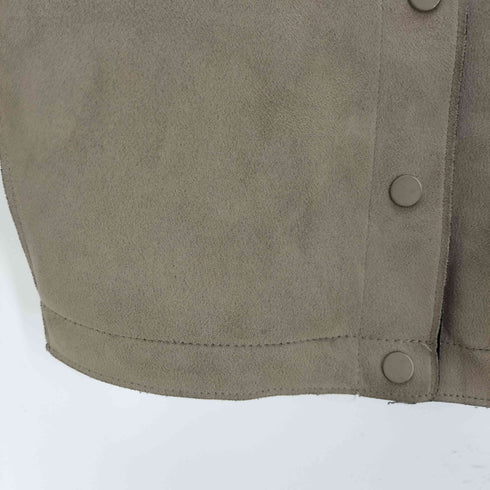 ザラ ZARA フェイクスウェードノーカラージャケット レディース JPN:M