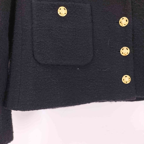 ザラ ZARA 金ボタンツイードテーラードジャケット レディース JPN:L