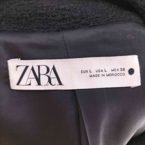 ザラ ZARA 金ボタンツイードテーラードジャケット レディース JPN:L