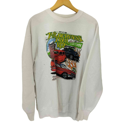 フルーツオブザルーム FRUIT OF THE LOOM 00S 2003 フロントプリントクルーネックスウェット メンズ import:XL