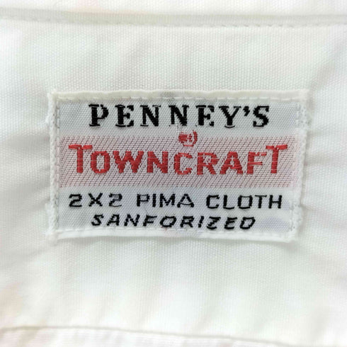 ぺニーズタウンクラフト PENNEYS TOWNCRAFT pima Cotton Shirt ドレスシャツ マチ メンズ 18-35
