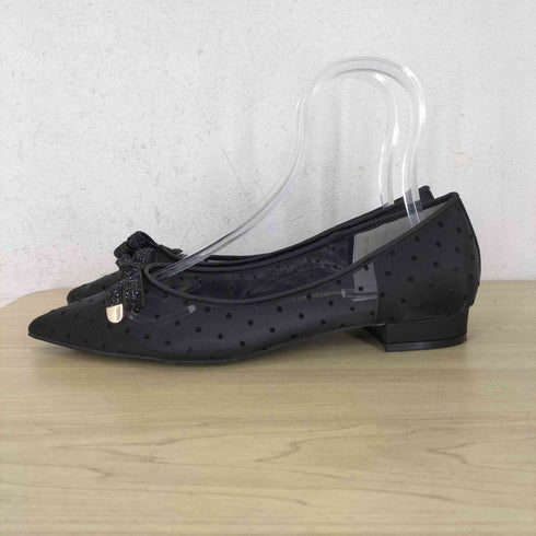 ランダ RANDA ドット柄シースルーフラットパンプス レディース 25.5