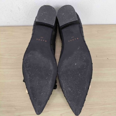 ランダ RANDA ドット柄シースルーフラットパンプス レディース 25.5