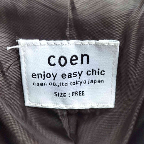 コーエン coen レザーライクビッグジャケット レディース FREE