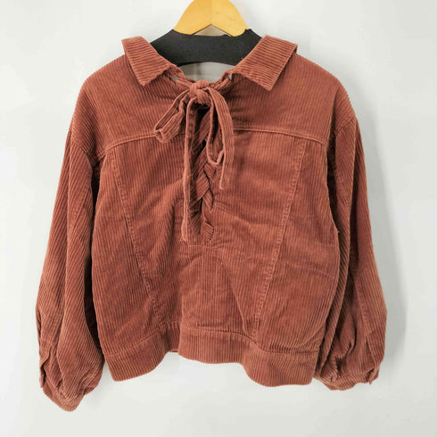 ダブルクローゼット w closet バックレースアップデザイン コーデュロイ コットン ジャケット レディース
