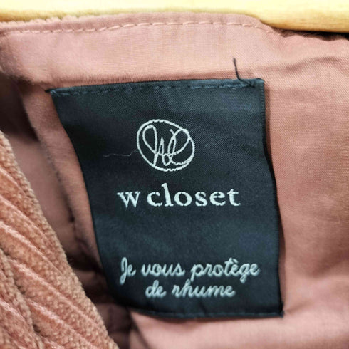 ダブルクローゼット w closet バックレースアップデザイン コーデュロイ コットン ジャケット レディース