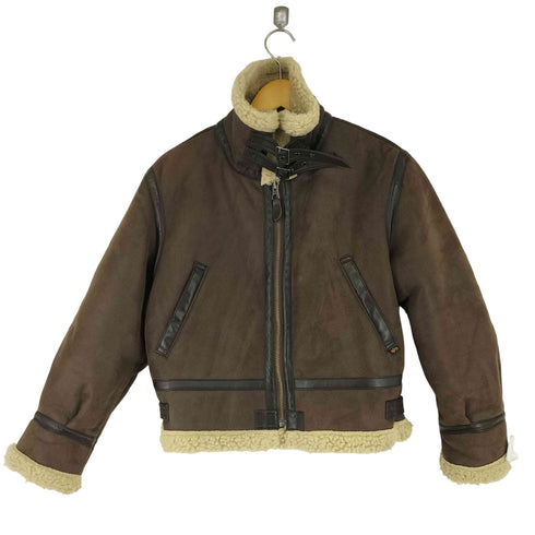 アルファインダストリーズ ALPHA INDUSTRIES フェイクムートン B-3ジャケット レディース JPN:M