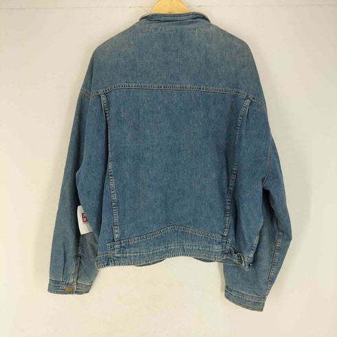 バナナリパブリック BANANA REPUBLIC 80~90S ADVENTURE OUTFITTERS 襟レザー切替裏地中綿デニムジャケット メンズ JPN:XL