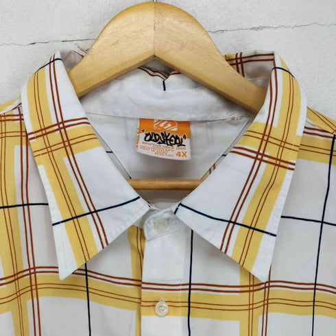 OLD SKOOL ビッグサイズチェック半袖シャツ street メンズ 4x
