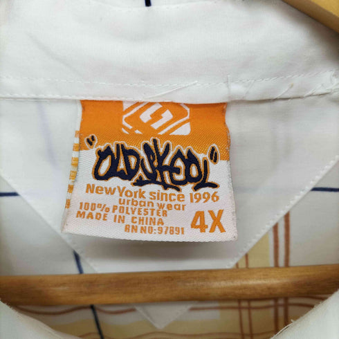 OLD SKOOL ビッグサイズチェック半袖シャツ street メンズ 4x