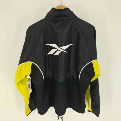 リーボック Reebok バック ベクターロゴ プリント バイカラー 異素材切替 リップストップ トラックジャケット ジャージ メンズ import:M