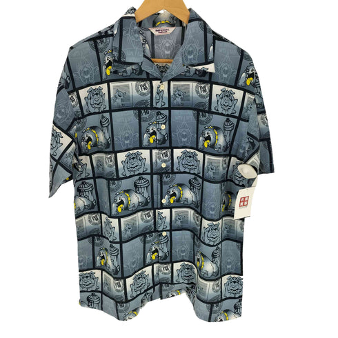 IMPERIAL WEAR 犬 ブルドック 総柄 開襟オープンカラー シャツ メンズ import:L