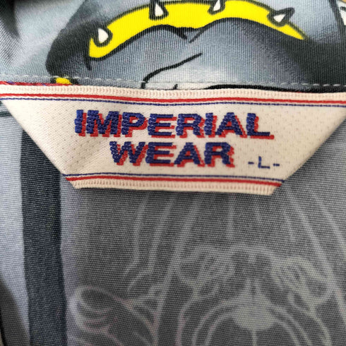 IMPERIAL WEAR 犬 ブルドック 総柄 開襟オープンカラー シャツ メンズ import:L