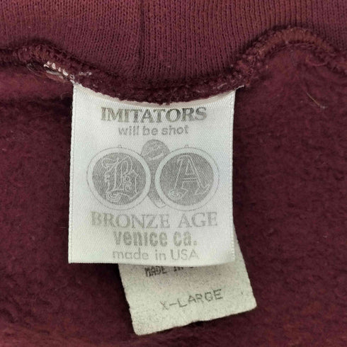 90S BRONZE AGE USA製 プリントプルオーバーパーカー メンズ JPN:XL