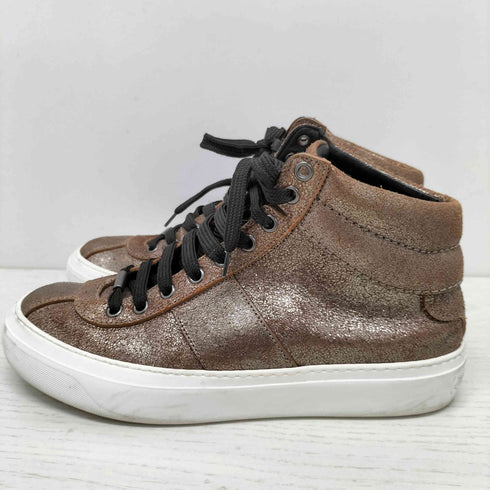 ジミーチュウ JIMMY CHOO イタリア製 ハイカットレザースニーカー ラメ メタリック メンズ EUR:39.5