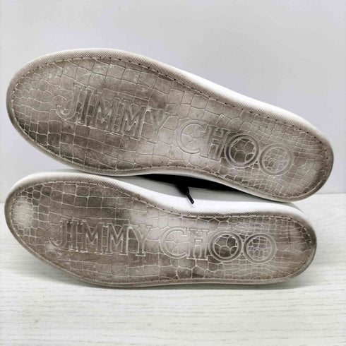ジミーチュウ JIMMY CHOO イタリア製 ハイカットレザースニーカー ラメ メタリック メンズ EUR:39.5