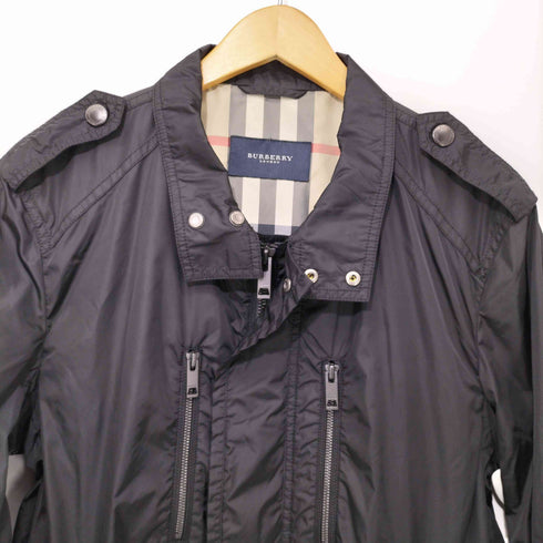 バーバリーロンドン BURBERRY LONDON 裏地ノバチェック 撥水ジップアップ ナイロンジャケット メンズ import:M