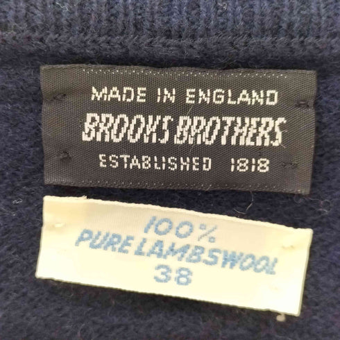 ブルックスブラザーズ BROOKS BROTHERS England製 Vネックラムウールニット メンズ US:38