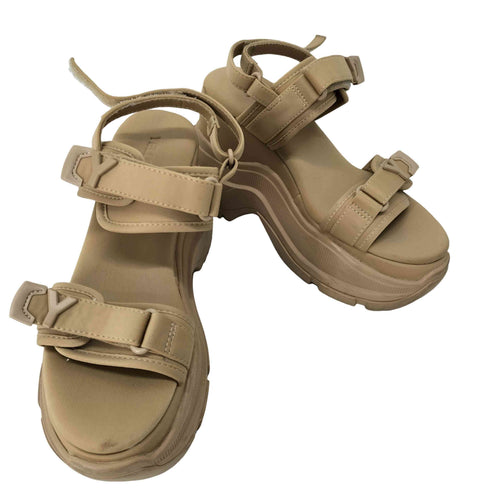 イエロー YELLO NAKED DOUBLE SNEAKER SANDLS 厚底ストラップサンダル ダッドスニーカー レディース JPN:M