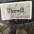Marelli 裏地絵画 乗馬 羊革 シープ 比翼 ジップアップ レザージャケット メンズ import:M
