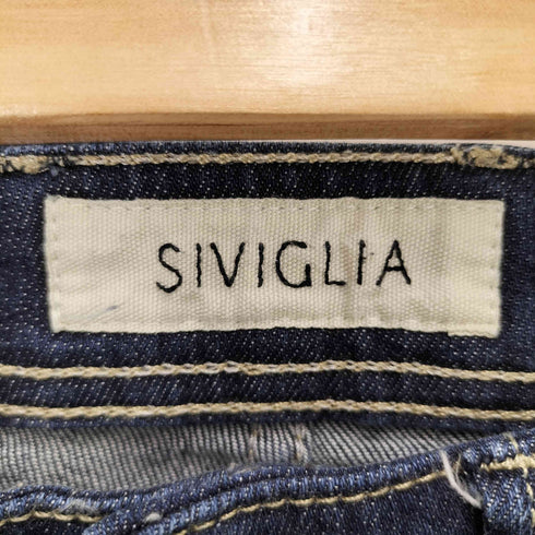 シビリア SIVIGLIA パッチ山羊革 スキニーデニム メンズ 31