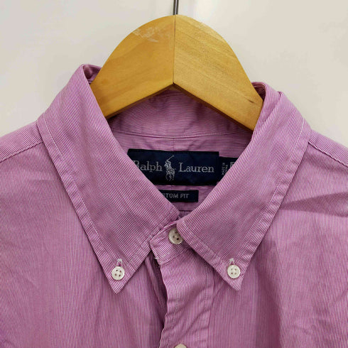 ラルフローレン RALPH LAUREN ポニー刺繍ストライプ柄ボタンダウンシャツ メンズ 15 1/2