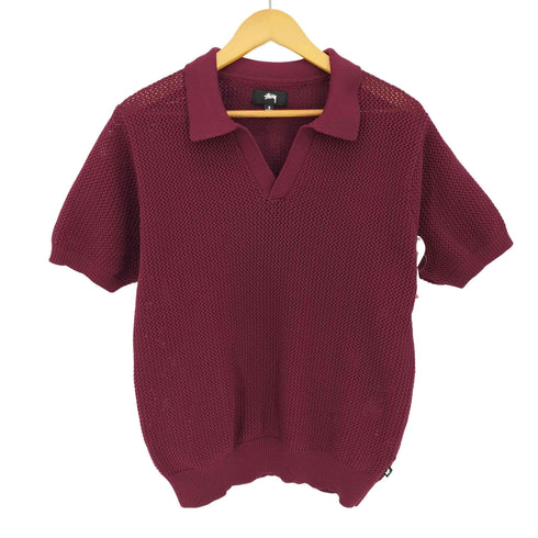 ステューシー Stussy CABLE MESH SS ケーブルメッシュ ニットポロ メンズ import:S