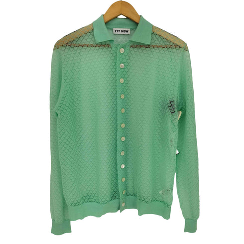 ティーモダンストリートウエア TTT_MSW See-through knit cardigan シースルー ニットカーディガン メンズ JPN:M