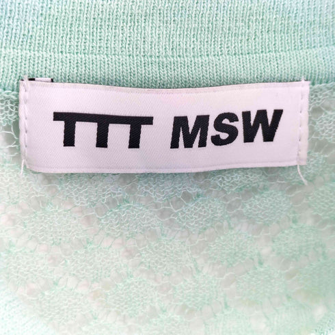 ティーモダンストリートウエア TTT_MSW See-through knit cardigan シースルー ニットカーディガン メンズ JPN:M