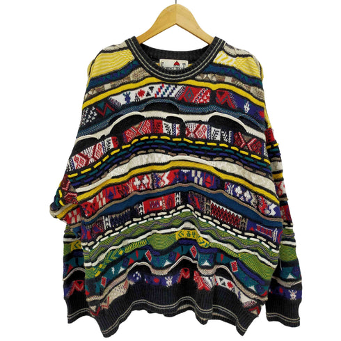 florence tricot イタリア製クルーネック3Dニット メンズ XL