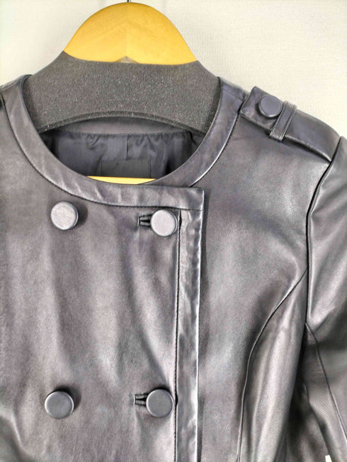ダーマコレクション DAMA collection ラムレザー ノーカラージャケット レディース 7AR