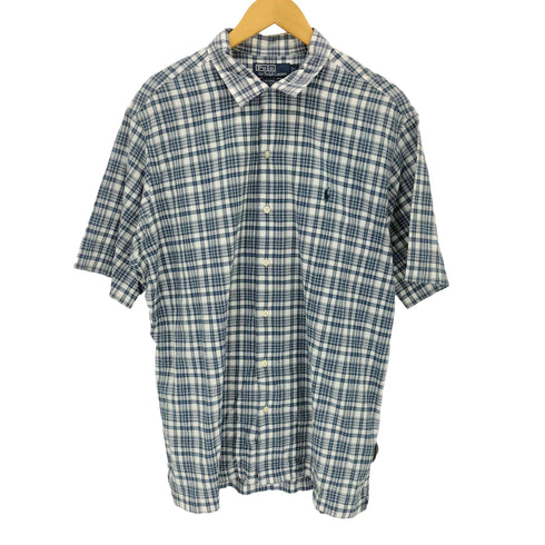 ポロバイラルフローレン Polo by RALPH LAUREN 90-00S caldwell マドラスチェック オープンカラーシャツ メンズ JPN:L