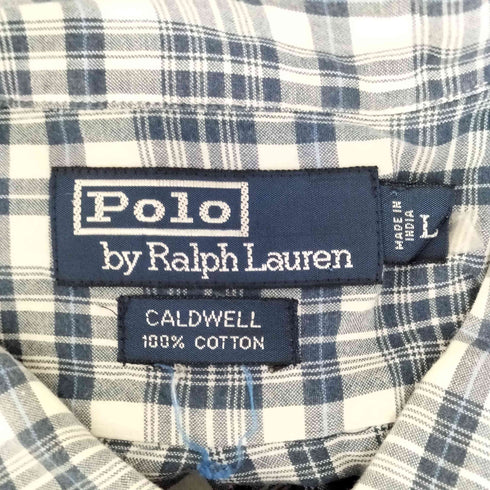ポロバイラルフローレン Polo by RALPH LAUREN 90-00S caldwell マドラスチェック オープンカラーシャツ メンズ JPN:L