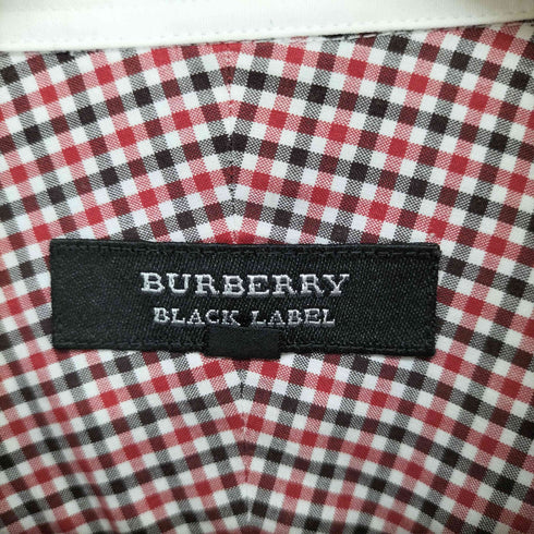 バーバリーブラックレーベル BURBERRY BLACK LABEL ギンガムチェッククレリックシャツ メンズ 40