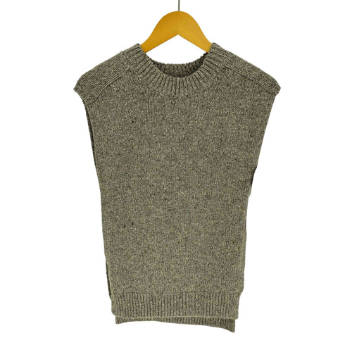 MONICA CORDERA KNIT CAPE メランジ ネップ ニット ケープ ベスト レディース