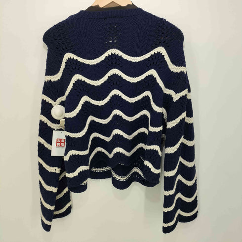 ポロラルフローレン POLO RALPH LAUREN Scalloped Striped Sweater ストライプスカラップセーター レディース import:M