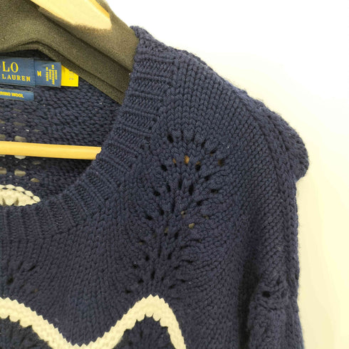ポロラルフローレン POLO RALPH LAUREN Scalloped Striped Sweater ストライプスカラップセーター レディース import:M