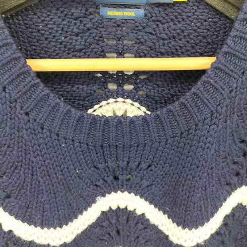 ポロラルフローレン POLO RALPH LAUREN Scalloped Striped Sweater ストライプスカラップセーター レディース import:M