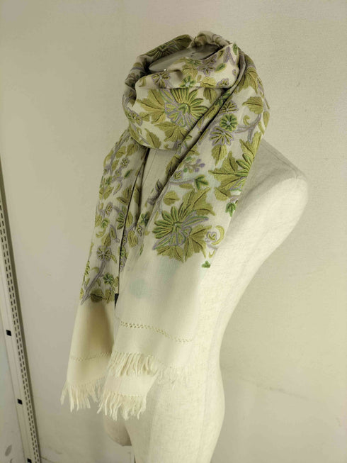 TARA BLANCA インド製 手刺繍ストール 大判ストール レディース